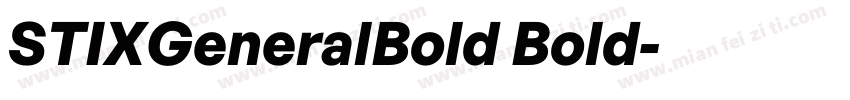 STIXGeneralBold Bold字体转换